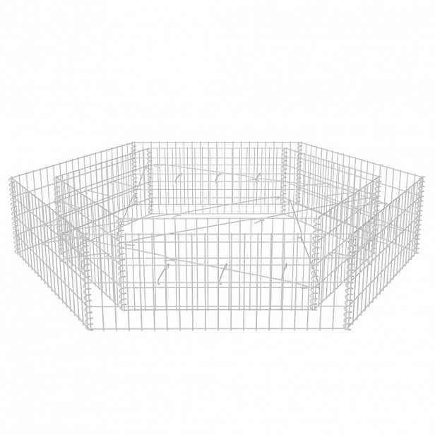 vidaXL Šestihranný gabionový vyvýšený záhon 200 x 173 x 40 cm