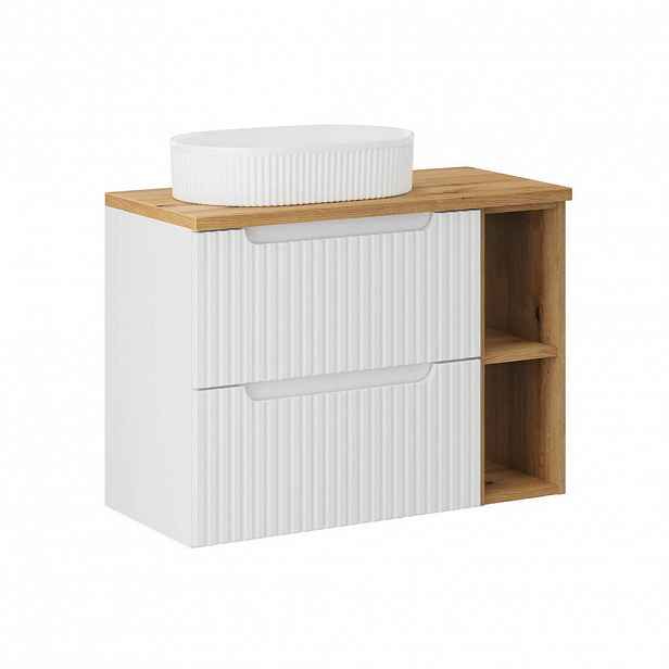 Petits-meubles UMYVADLO 80.4cm Riva Bílá a dřevo