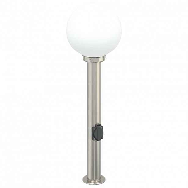 vidaXL Sloupkové svítidlo se zásuvkou 80 cm nerezová ocel IP44