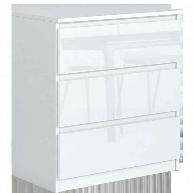 RAUMHIRSCH FURNITURE KOMODA bílá, lesklá 70/79/39