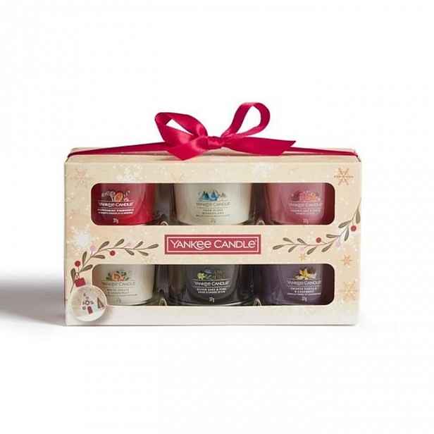 Vánoční dárková sada YANKEE CANDLE votiv ve skle 6ks