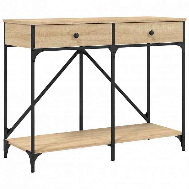 vidaXL Konzolový stolek dub sonoma 100 x 39 x 78,5 cm kompozitní dřevo
