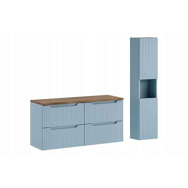 Zestaw meblowy 120cm z blatem i Szafką wysoką Nova Denim
