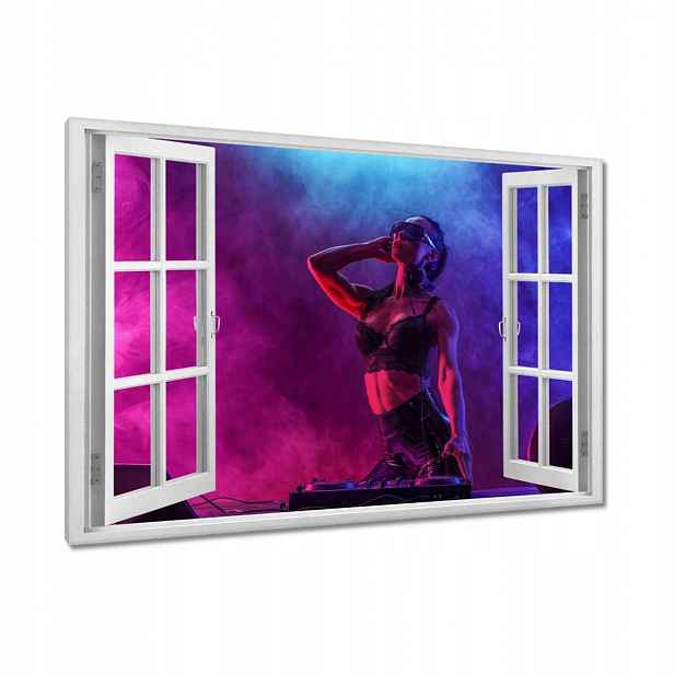 Obrazy 90x60 Djka v transu Techno