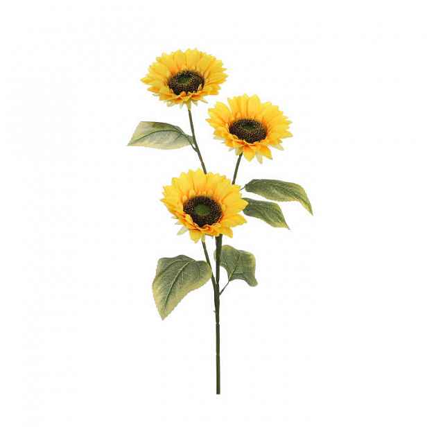 Slunečnice řezaná umělá 3 květy žlutá 92cm