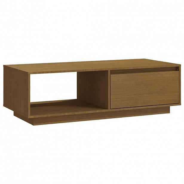 vidaXL Konferenční stolek medově hnědý 110x50x33,5 cm masivní borovice