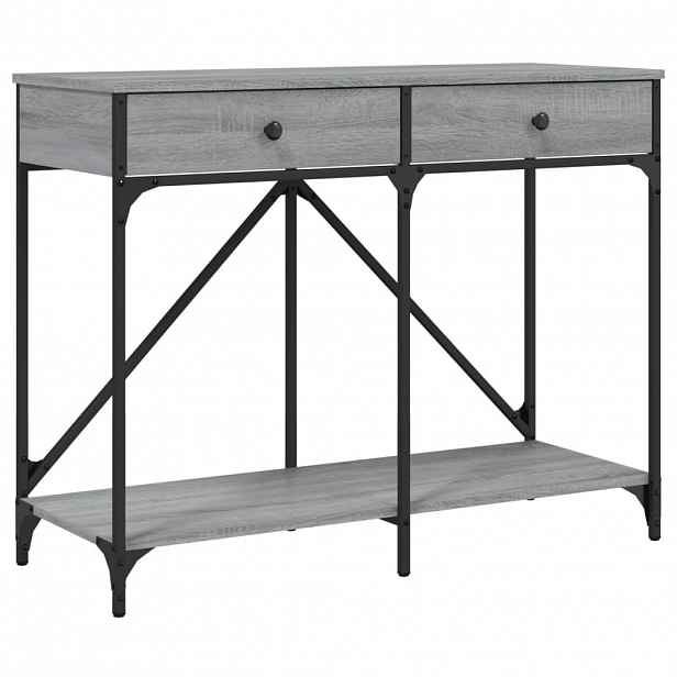 vidaXL Konzolový stolek šedý sonoma 100x39x78,5 cm kompozitní dřevo
