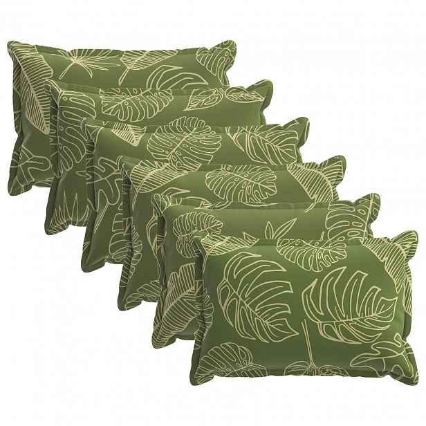 vidaXL Povlak na polštář 6 ks HOUTEN Listový design 50 x 70 cm