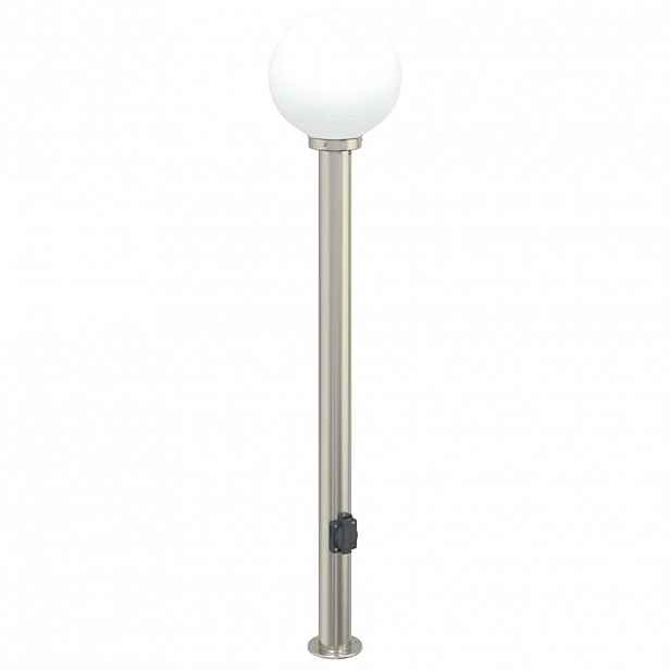 vidaXL Sloupkové svítidlo se zásuvkou 120 cm nerezová ocel IP44