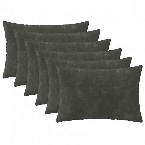 vidaXL Povlak na polštář 6 pcs HEERLEN Antracitová 40 x 60 cm