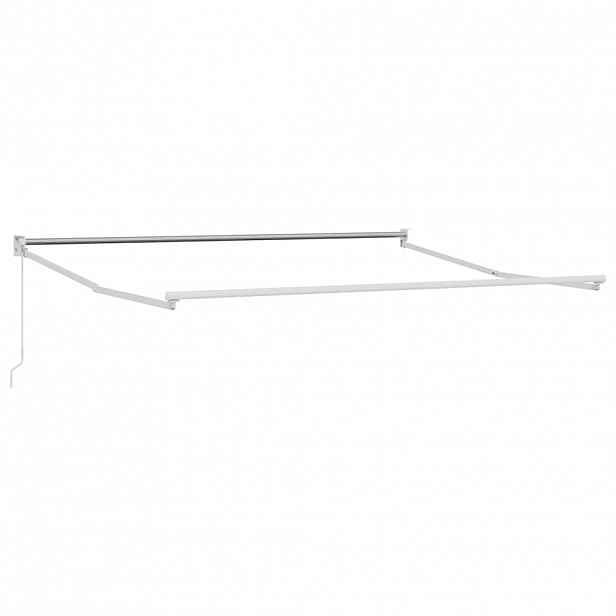 vidaXL Manual Awning Frame 3,5 x 2,5 m Bílá Powder-Coated Aluminium