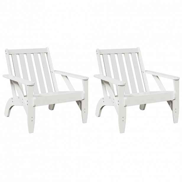 vidaXL Zahradní židle Adirondack bílá 2 ks 75x77x77 cm borovice