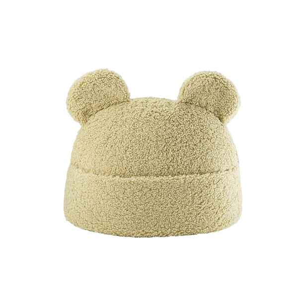 Zelený dětský pohovkový polštář z textilie bouclé Teddy Pouch – Wigiwama