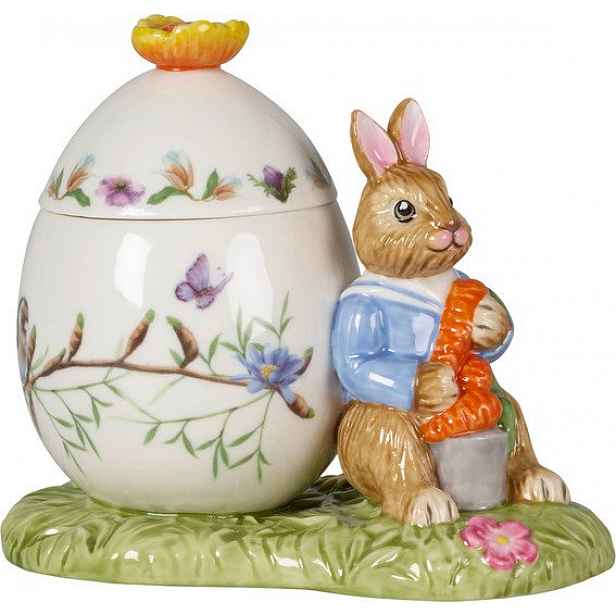Villeroy & Boch Bunny Tales porcelánová dóza ve tvaru kraslice se zajíčkem Maxem