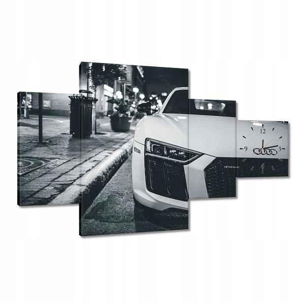 Hodiny 130x80 Audi Krásné auta