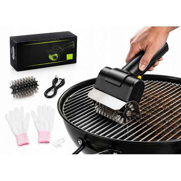 Elektrický kartáč na grilování, nástroj na čištění grilu 1100