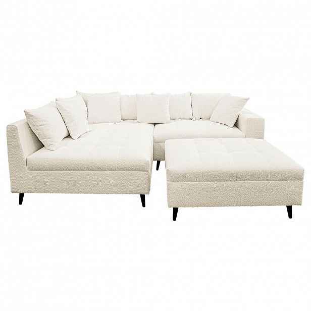 MID.YOU ROHOVÁ SEDAČKA, textil, bílá
