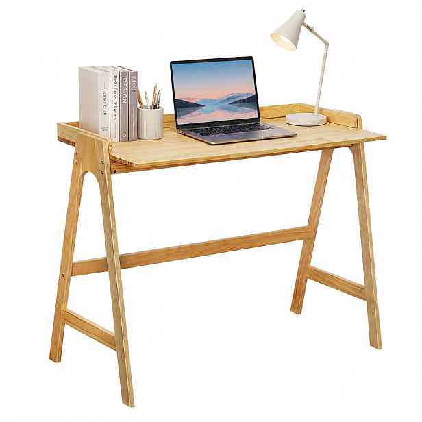 Relaxdays STŮL přírodní překližka 81,5 cm