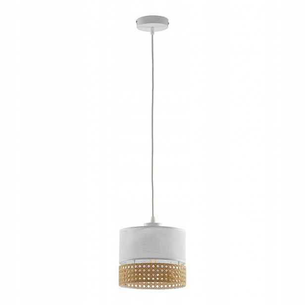 Stropní Svítidlo Pendel Paglia E27 Bílá Přírodní materiál pro Tk Lighting