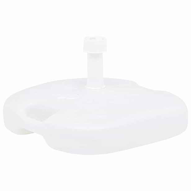 vidaXL Stojan na slunečník plněný vodou/pískem 16 l bílý plast