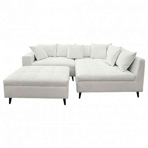 MID.YOU ROHOVÁ SEDAČKA, textil, světle šedá