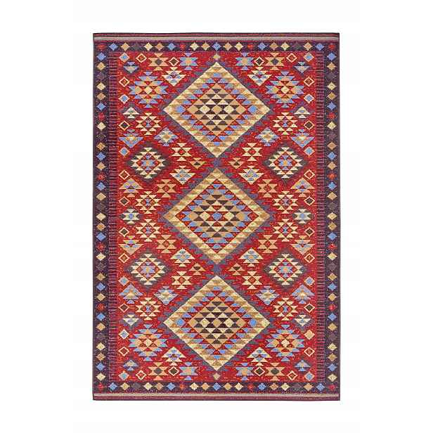Koberec do obývacího pokoje 120 x 180 cm, orientální, plochý, vnější a vnitřní tkaný