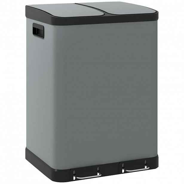 HOMCOM ODPADKOVÝ KOŠ 2 x 30 l