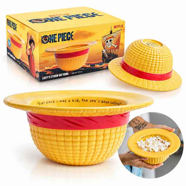 Keramická miska One Piece 3D slaměný klobouk Luffy 500 ml Netflix