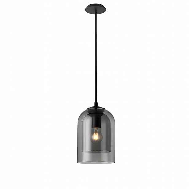 Skleněná závěsná lampa APP1705-1PC Šedá Toolight