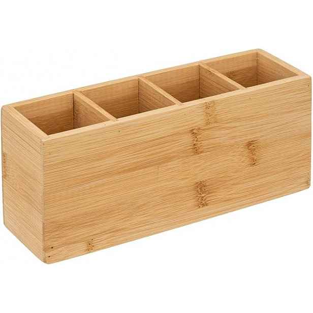 Bambusový organizér se 4 přihrádkami 4COMP 22,6x7,2x9,7 cm