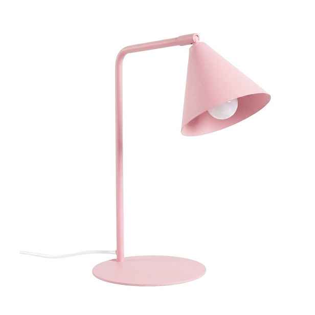 Růžová ocelová stolní lampa s ohybatelnou konstrukcí (výška 35 cm) Zylo – Sollux