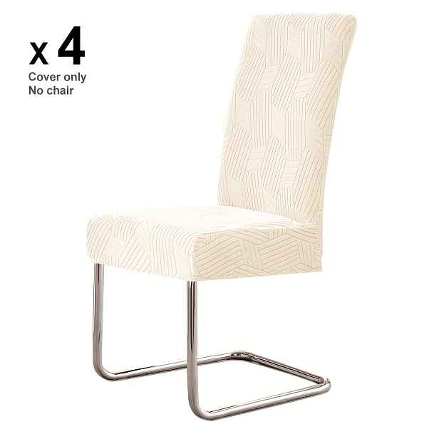 TEMU 4/6ks Pružné Surf Velké Keprové Jacquard Potahy na Židle s Kovovými pro Domácí a Hotelové Použití