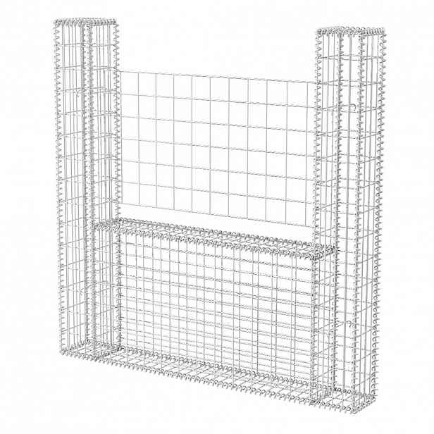 vidaXL Gabionový koš ve tvaru U pozinkovaná ocel 160 x 20 x 150 cm