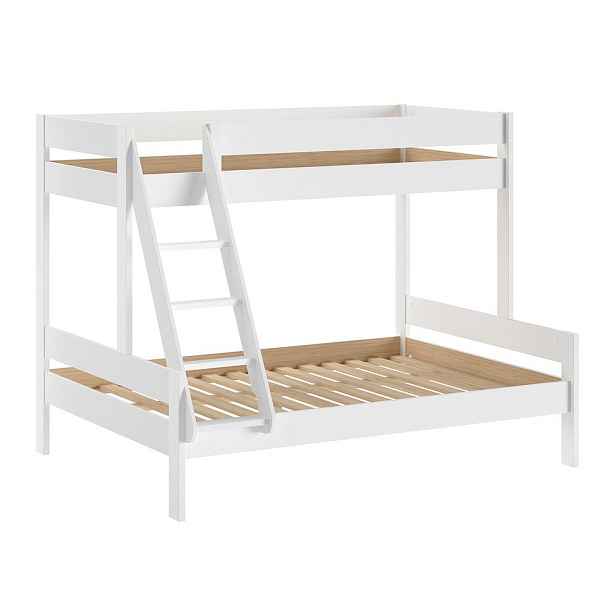 Bílá patrová dětská postel s roštem 140x200/90x200 cm Primo – Vipack