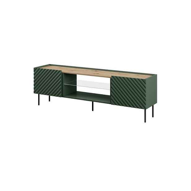 HALMAR TV stolek Onda 180,5 cm zelený/dub artisan