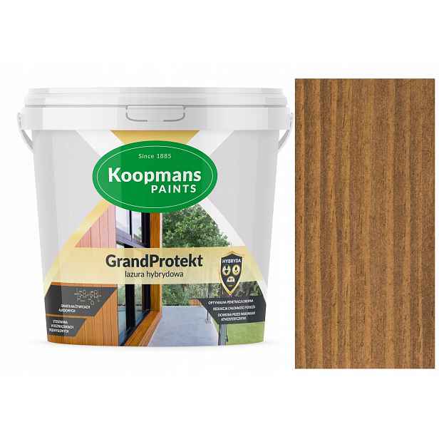Koopmans GrandProtekt Hybridní Lazura Na Dřevo 3L Mandžuský Ořech 906