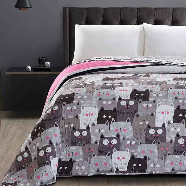 Restilo Oboustranný přehoz na postel DecoKing CATSINVASION, velikost 170x270