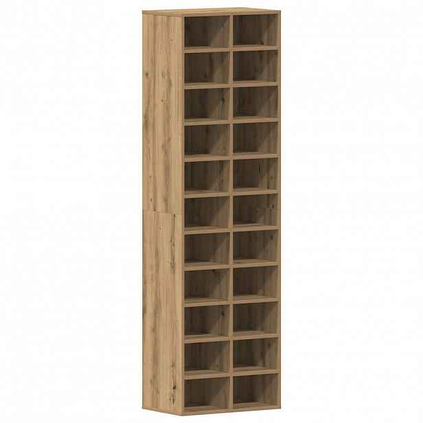 vidaXL Botník Artisan Dub 54x34x183 cm Dřevěné konstrukce