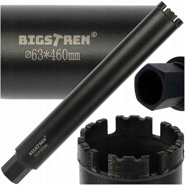 Vrták 63x460 mm Bigstren Korunkový Vrták 1.1/4 Unc Betonu