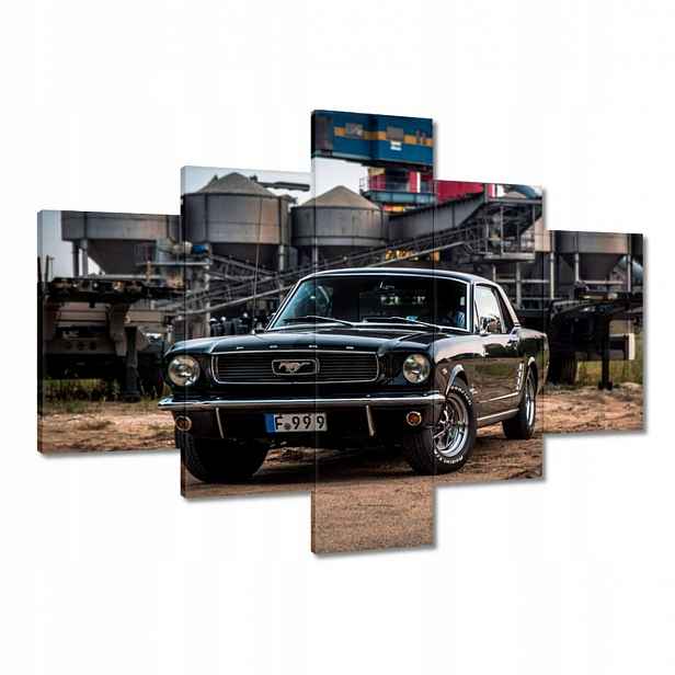 Obrazy 100x70 Černý Ford mustang Auto