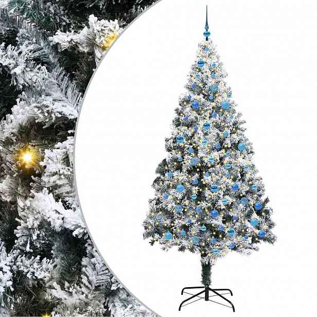 vidaXL Umělý vánoční stromeček Bílá 240 cm PVC, ocel a plast