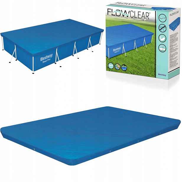Bestway 58107 Krycí Plachta do bazénu Rámové 400 x 211 cm