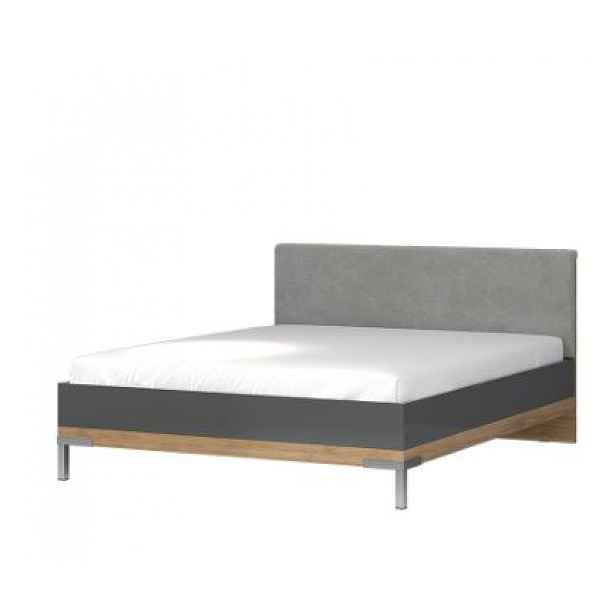 Postel ONYX - KR160-ON antracit lesk/ořech pacific lesk