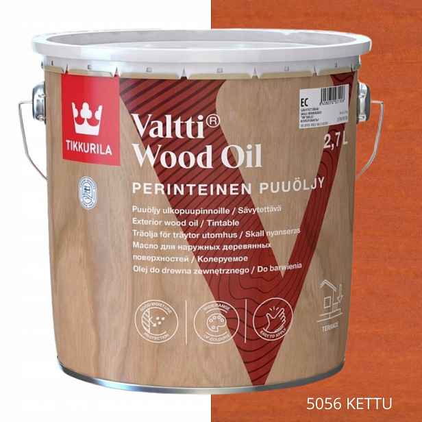Tikkurila Valtti Wood Oil Olej Na Dřevo 2,7 L Barva 5056 Kettu