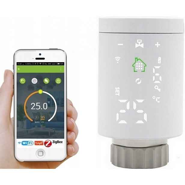 Inteligentní Termostatická Hlavice Tuya Zigbee Wifi