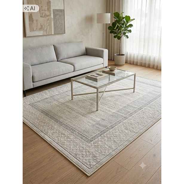 Koberec do obývacího pokoje 160 x 230 cm, vícebarevný, měkký vlas, plyšový