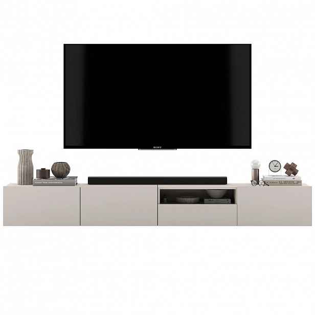 Meble Lindner SADA 2 TV stolků Enjoy Kašmír mat 240 cm se zásuvkou