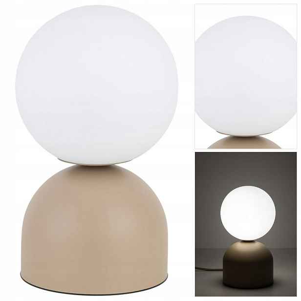 Stolní lampa Miki bílá, moderní ochrana IP20 vedle komody v domě Tk Lighting