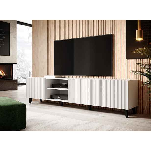 HALMAR TV stolek Pafos 200 cm bílý