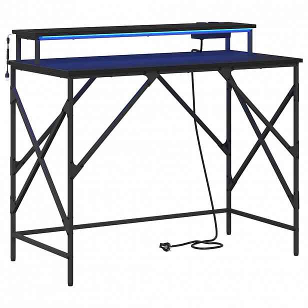 vidaXL Stůl Černý dub 100 x 50 x 86,5 cm Kompozitní dřevo